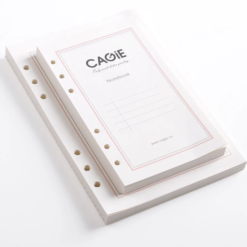 Сменная бумага А5/А6 для блокнота сменная со спиральными вкладышами 6 отверстий