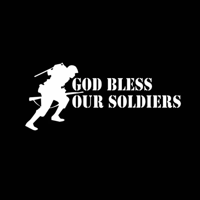 YJZT 13 4*5 9 см God Bless Our Assualt серьезные солдаты покрывающие тело воин автомобильная