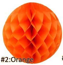 Акция Свадебные украшения 5 шт 1"(25 см) шарики из бумажных салфеток сотовой шар фонарь в виде цветка день рождения подвесные украшения для вечеринки - Цвет: orange