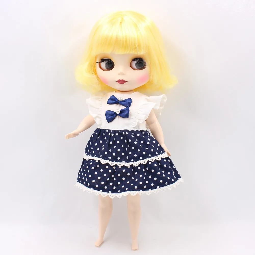 Ледяная кукла DBS Blyth 1/6 30 см светильник с желтыми волосами для жирного тела белая