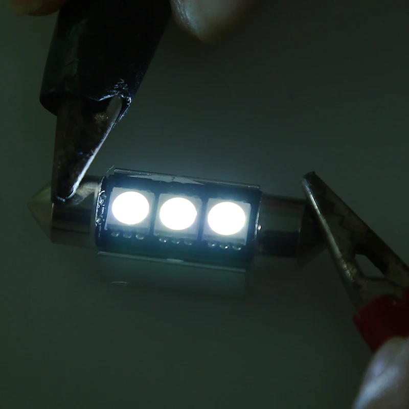 

POSSBAY 20Pcs 5050 3SMD 36mm LED Car Interior Festoon Lights Reading/License Plate/Door Lamp Trucklamp Bulbs White