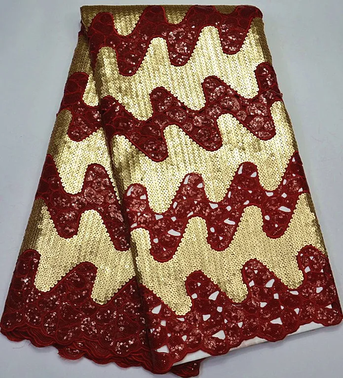 

Nigeria Lace Fabric 2018 French Lace Embroidered Tulle Lace With paillette African Net Lace High Quality For Evening