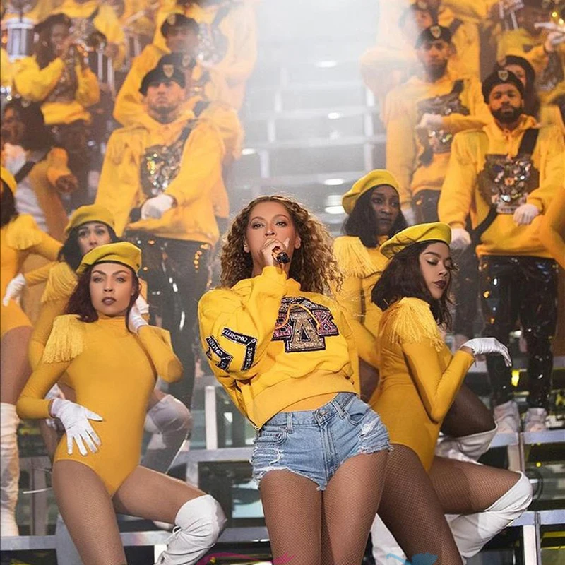 Стиль Бейонсе! Сценический костюм для женщин Джазовый танцевальный желтый