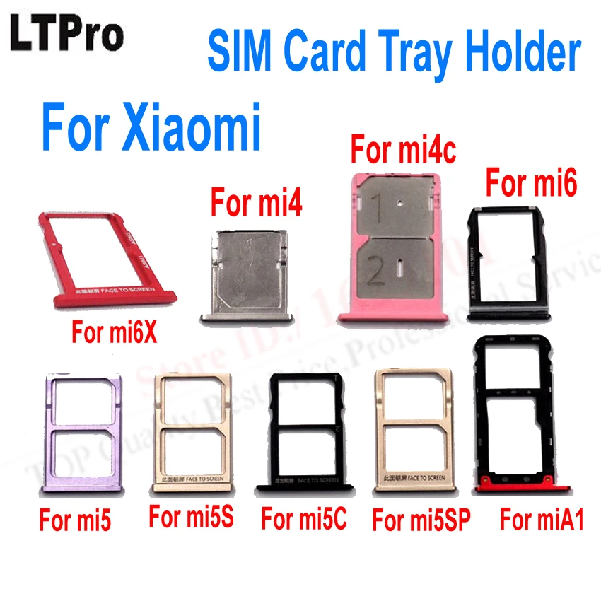 Держатель лотка для SIM карты LTPro адаптер со слотом Micro SD Xiaomi mi A1 miA1 mi6x mi6 mi4 mi4c mi5 mi5s