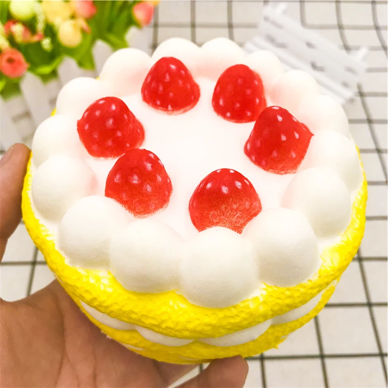 1Pcs Squishy Resin Crafts Cartoon Ornaments PU Slow Rebound Simulation Decompression Toy Strawberry Cake Squishies.Q | Игрушки и хобби
