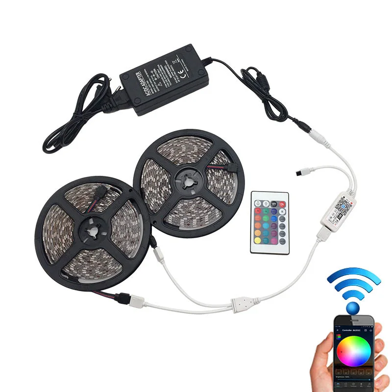 5050 Wi Fi Светодиодные ленты 5 м 10 300 светодиодный s RGB светильник полосы