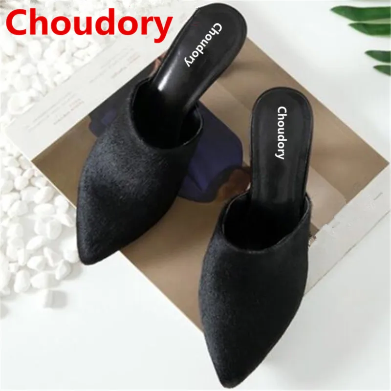 Choudory Стильная Обувь Женщина На Высоких Каблуках Леопарда Тапочки Рим Zapatillas