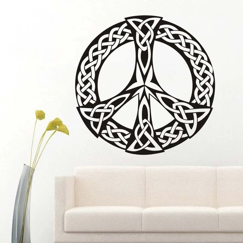 Знак мира виниловые наклейки на стену художественные фрески домашнего обихода