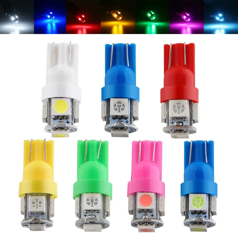 Fuleem 4 шт. T10 194 168 5050 W5W 5SMD 5 светодиодных ламп светодиодная сигнальная