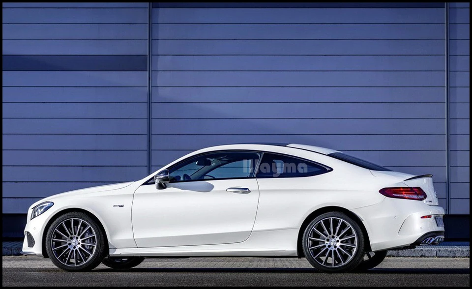 C63 Стиль углеродное волокно задний багажник спойлер для Benz C class C180 C250 W205 2 купе- год C205 автомобиль спойлер заднего крыла