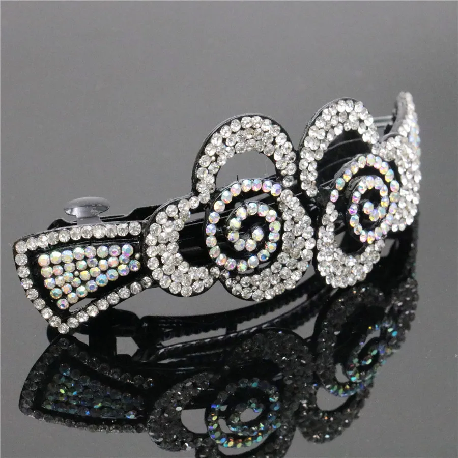 Pure White Roses Flower Wedding Hair Accessories for Bride Hairpins Crystal Rhinestone Decorations Clip Women Barrettes | Украшения и