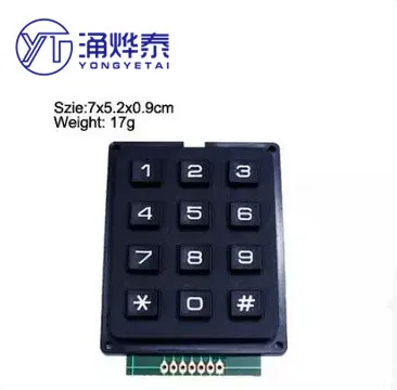 Новинка Лидер продаж микроконтроллер клавиатура матрица 3*4/3X4 12 клавиш модуль