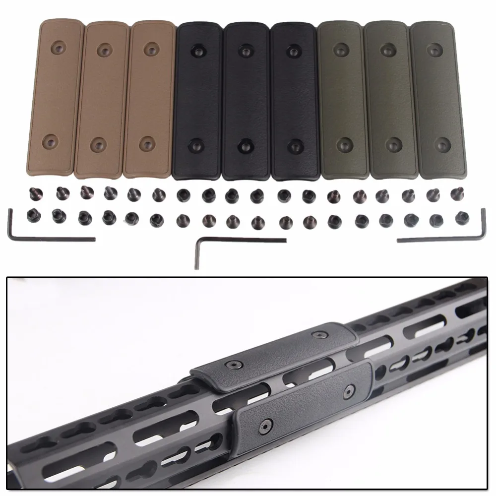 

Tactical 4" Keymod Rail Handguard Panel Cover Key Mod Protectors Polymer Hunting Accessory for Airsoft 3Pcs/Set RL37-0059