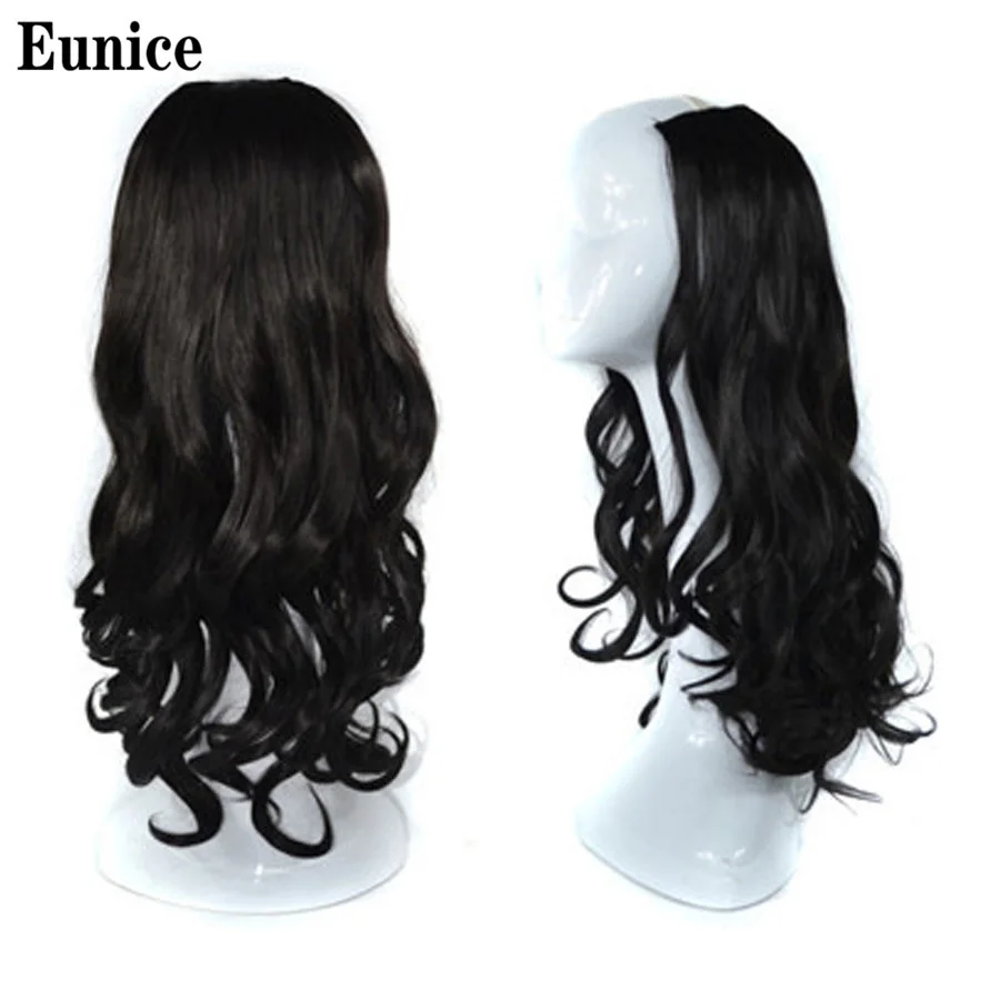 Длинные волнистые u образные полупарики для женщин натуральные женские длинные
