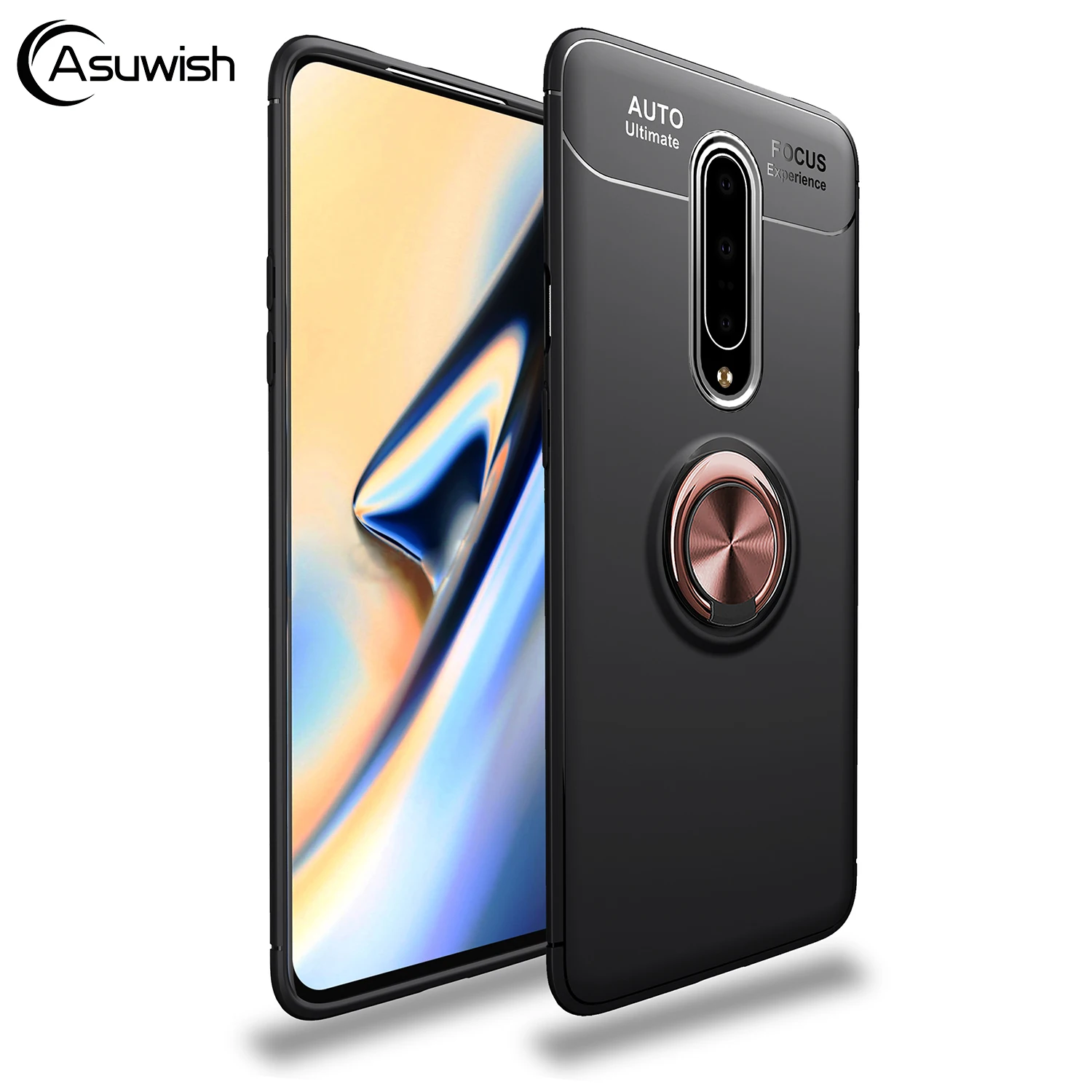 Magnetic Ring Holder Phone Case For One Plus 7 Pro OnePlus 7pro OnePlus7 1+7 Oneplus7pro Shockproof Silicone TPU Cover |