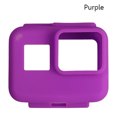Purple Красочные Мягкие Силиконовые Резиновые рамки защитный чехол для GoPro Hero 5 6 7 Черный Защитный чехол для Go Pro 5 Аксессуары для камеры - Colour: Purple