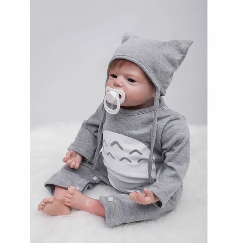 Мягкая сенсорная кукла для новорожденных 22 дюйма мягкая силиконовая