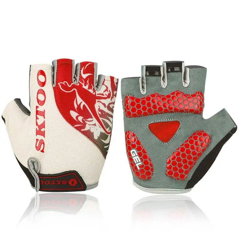 Anti-Slip Bearthable Cycling Gloves Team Half Finger Women Men Summer MTB Road Bike Glove Shockproof Sports Equipment | Спорт и