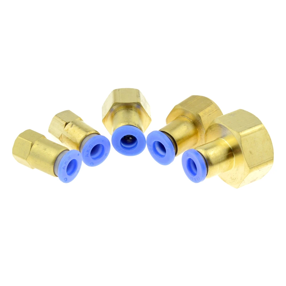 Пневматическая трубка 6 мм OD вдавливаемая в 1/4 &quotPT 1/8&quot 3/8 &quot1/2&quot BSPT M5 Женская
