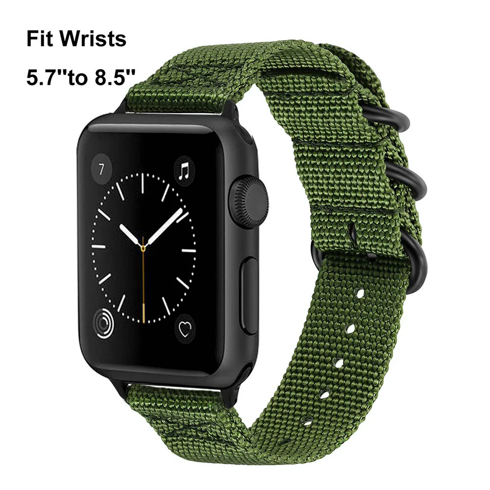Подлинный нейлоновый ремешок для часов iWatch Apple Watch 5 4 3 2 1 44 мм 40 мм 42 мм 38 мм спортивный ремешок стальной браслет с застежкой