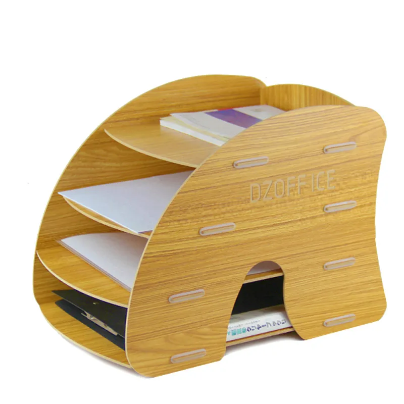 D044 креативная деревянная стойка для файлов держатель Настольные Офисные