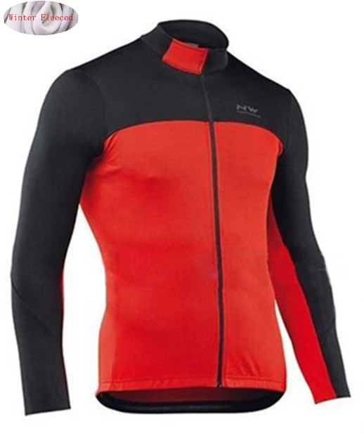 Fleece jersey NW Велоспорт Джерси зимний термальный флис велосипед Велоспорт Джерси куртка Теплый Зимний горный велосипед одежда Northwave - Цвет: Fleece jersey