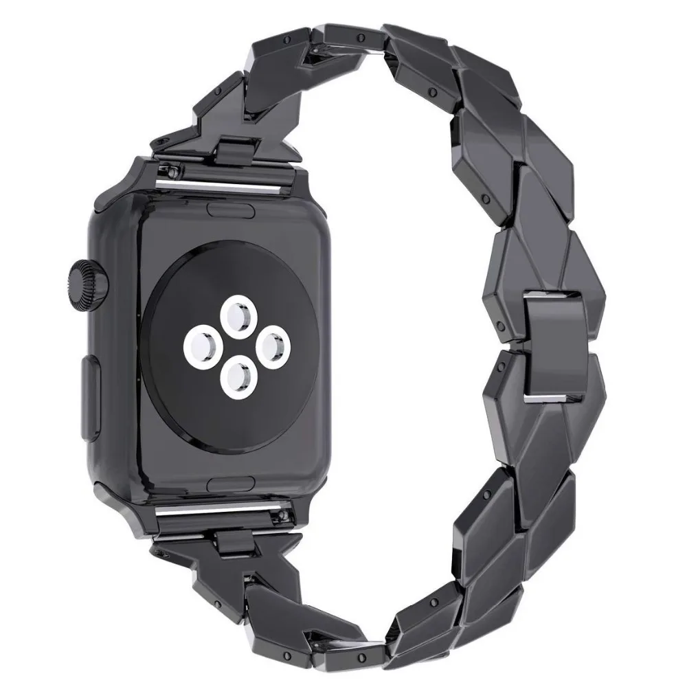 Black rose золото Нержавеющая сталь ремешок для наручных часов Apple Watch серии 1/2/3, 42 мм, 38 мм, версия браслет ремешок для наручных часов iwatch серии 5 4 40 мм 44 мм