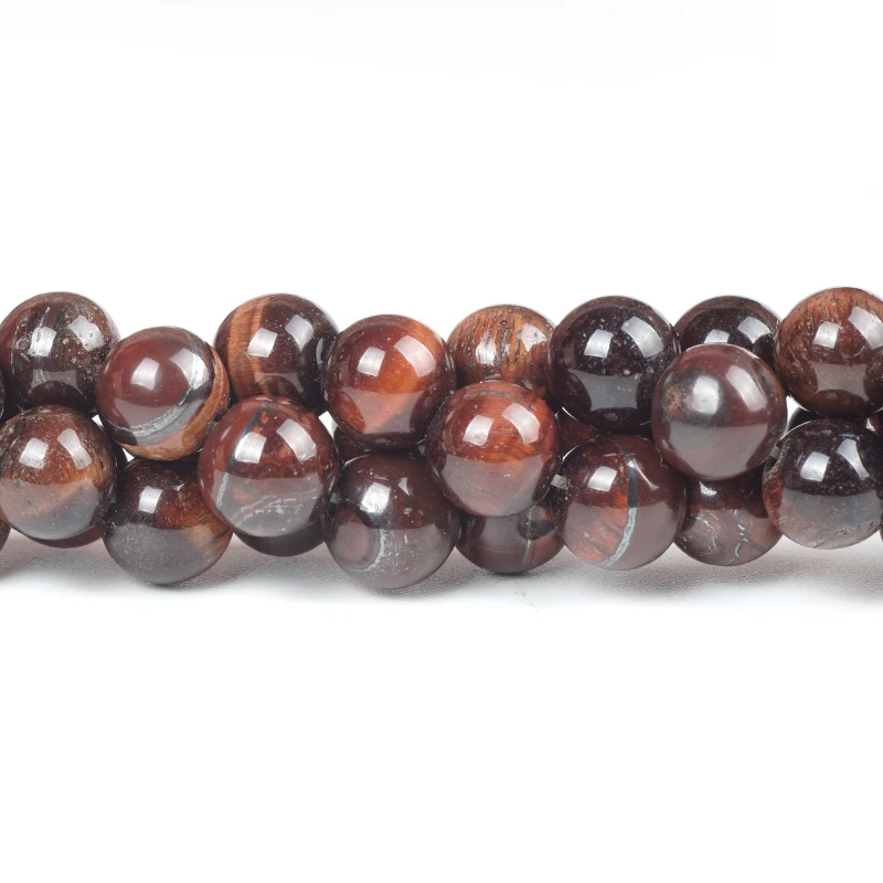 Модные красные тигровые бусины из камня натуральный агат Круглый тигровый глаз