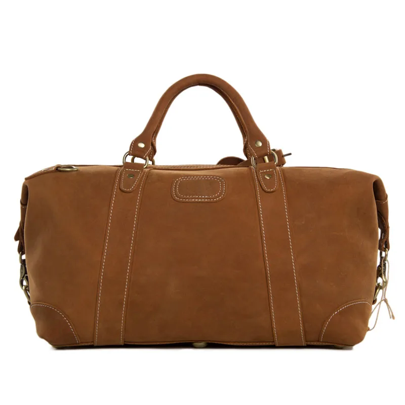 Дорожная сумка ROCKCOW из кожи с натуральным лицевым покрытием кожаная спортивная