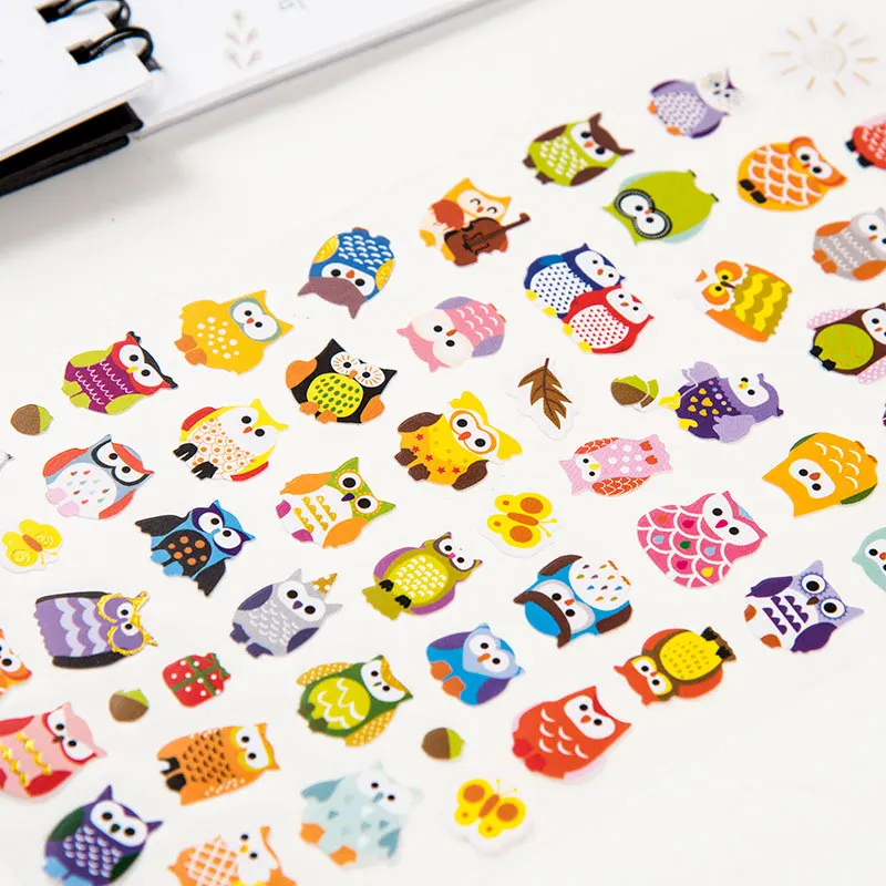 1 лист новые милые совы Girrafe Скрапбукинг наклейки бирки для детей дневник любовь