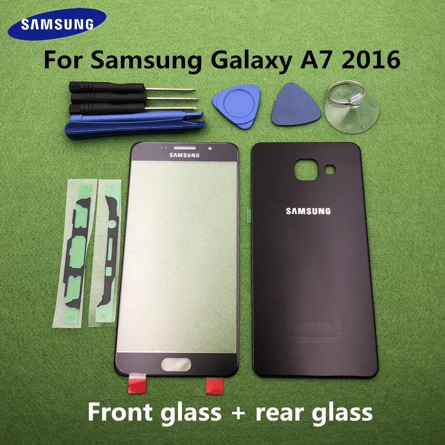 Оригинальный стеклянный объектив переднего экрана для Samsung Galaxy A7 2016 A710 SM-A710F