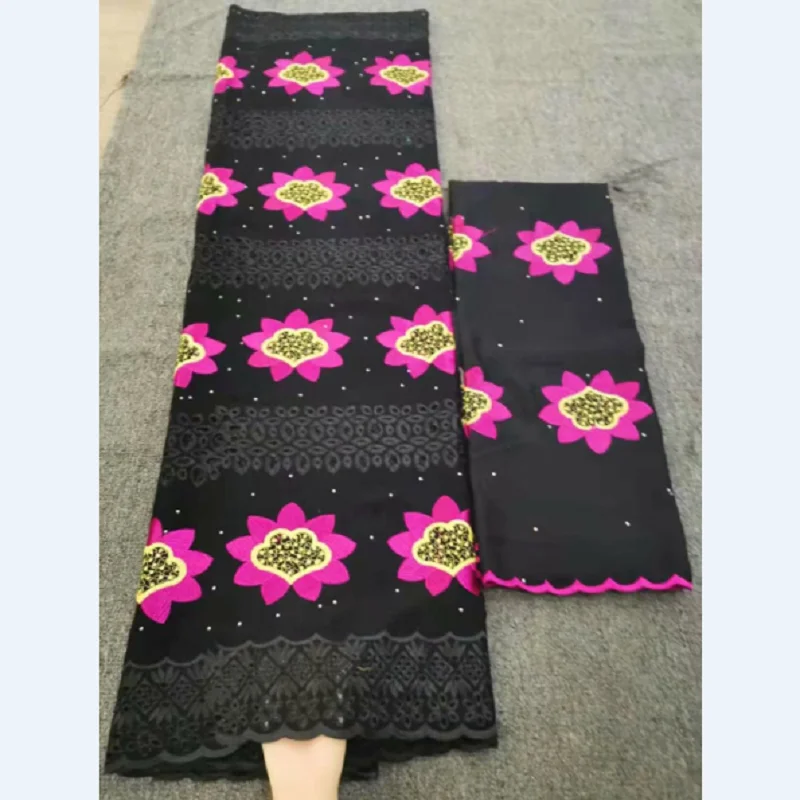 Отверстий дизайн швейцарский 100% хлопок ткань с вышивкой и цветочным принтом со