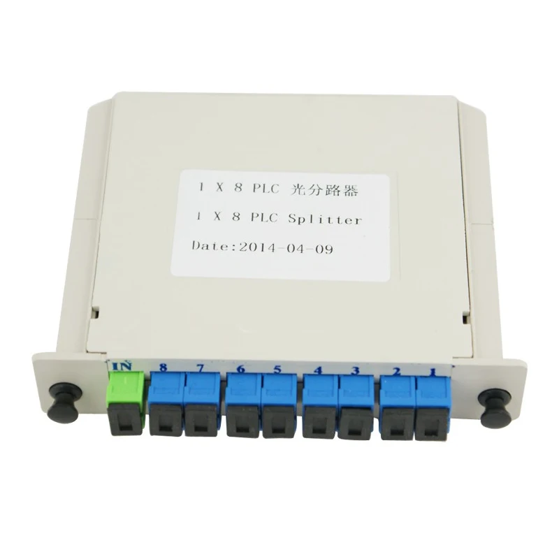 Высокое качество FTTH SC UPC 1x8 Кассетный Тип PLC волоконно оптический сплиттер