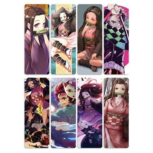 Style 10 8 шт. Kimetsu no Yaiba аниме закладки для книг водонепроницаемый прозрачный ПВХ пластиковая Закладка Красивая Книга знаки Подарок - Цвет: Style 10