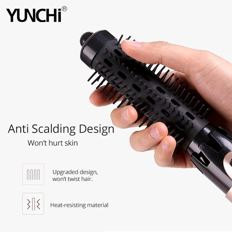 

Multifunctional Hair Styling Tool Hair Curly Stick & Straightener & Dryer Comb Anti-scalding 30s Fast Heating Rotatable Cord
