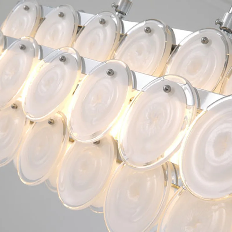 

Contemporary Glass Cafe light Luminaire dining room Pendant lights LED lamp Rectangular pendant lamp Suspension lighting fixture