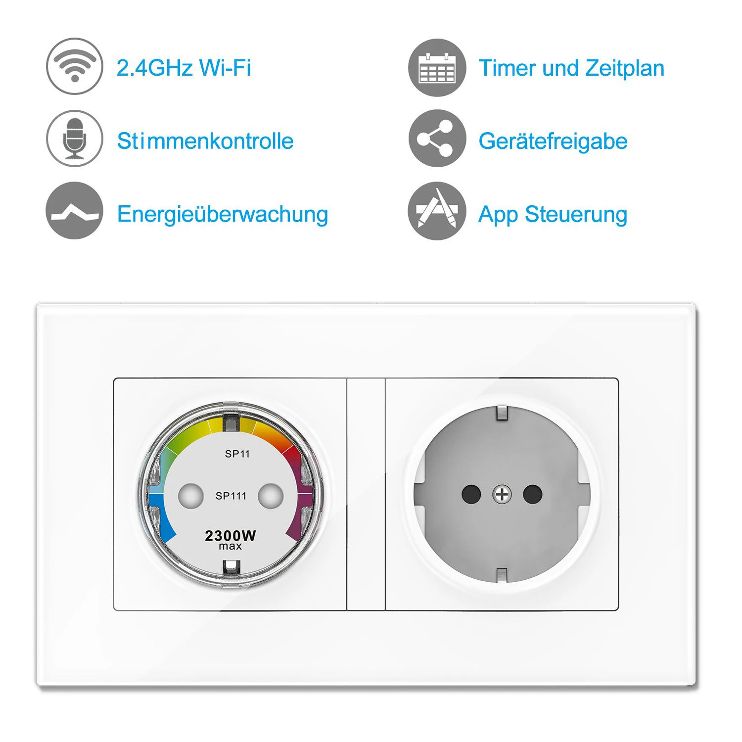 Wifi Smart Plug электрическая розетка ЕС 10A Функция таймера Дистанционное Голосовое