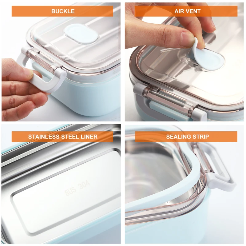 Модный термопищевой контейнер Ланч бокс для детей 700 мл жестяной беспорядка