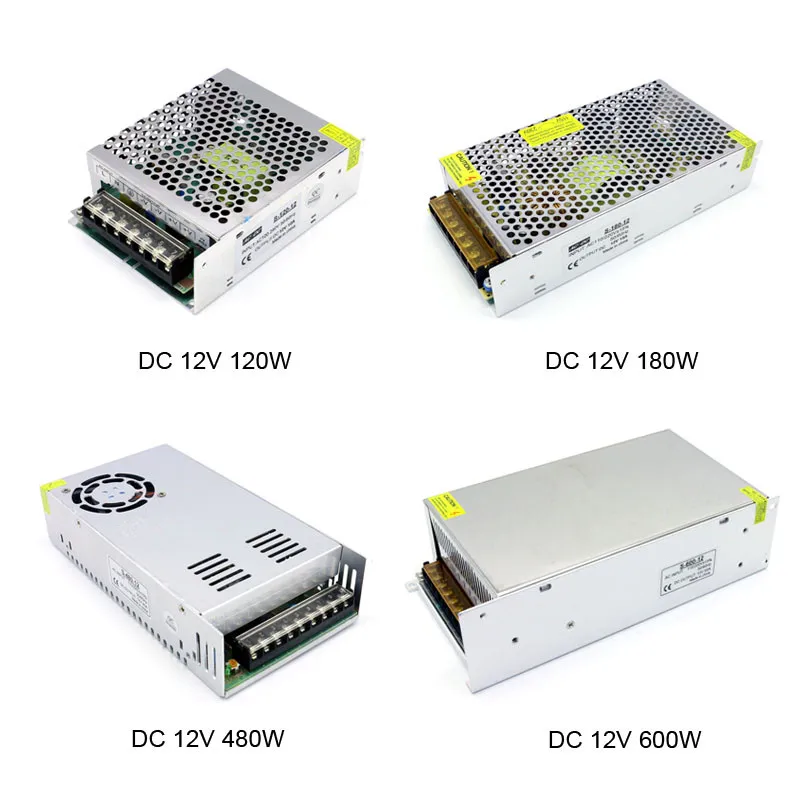Переключение Питание DC 12V 10A 15A 20A 30A 40A 50A 60A 100W 120W 150W 200W 240W 350W 500W 600W 720W 800W 1000W Мощность адаптер