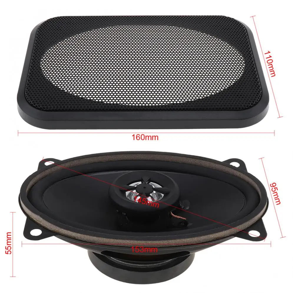 1 пара 4*6 дюймов 120 Вт автомобильный HiFi коаксиальный динамик Универсальный Автомобильный Дверной Авто Аудио Стерео полный диапазон частоты динамик s