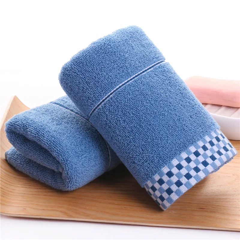 Blue DelCaoFen полотенце для лица, хлопок, махровое полотенце, абсорбирующие мочалки, банное полотенце для салонов, для домашнего использования, лидер продаж, полотенце с вашим логотипом на заказ - Цвет: Blue