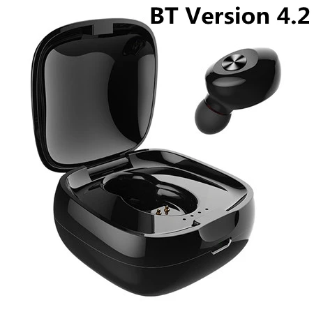 BT V4.2 Black TWS 5,0, Bluetooth наушники, беспроводные наушники, Blutooth, гарнитура, свободные руки, наушники, спортивные наушники, игровая гарнитура для телефона - Цвет: BT V4.2 Black