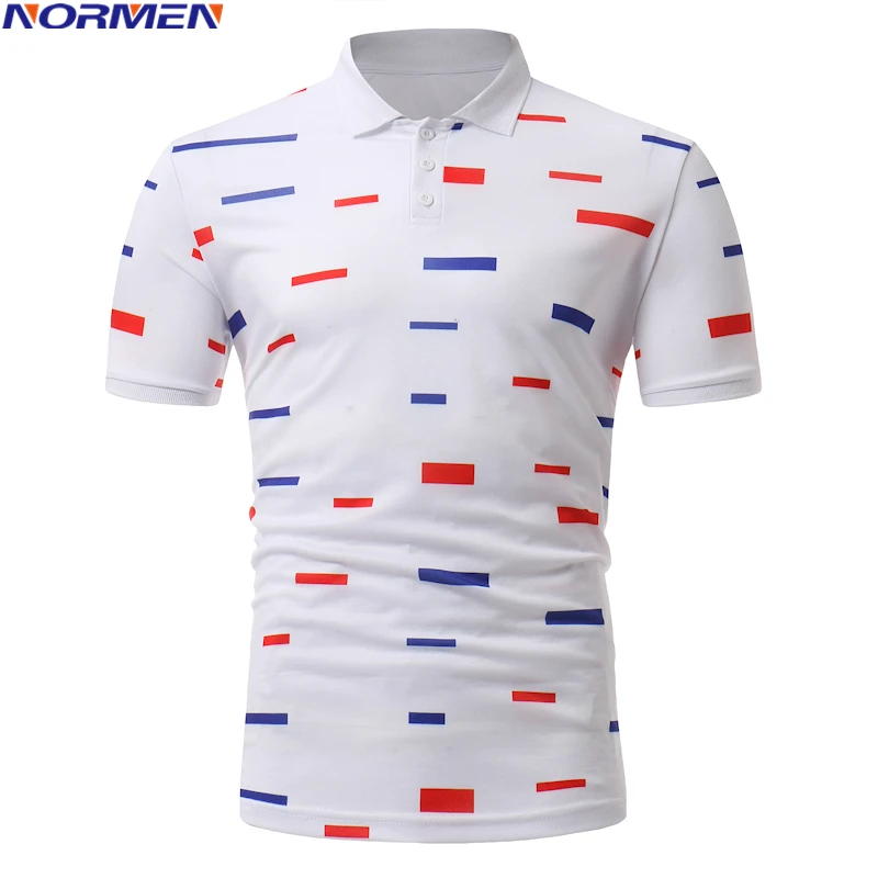 Мужские модные летние футболки поло NORMEN повседневные с коротким рукавом и