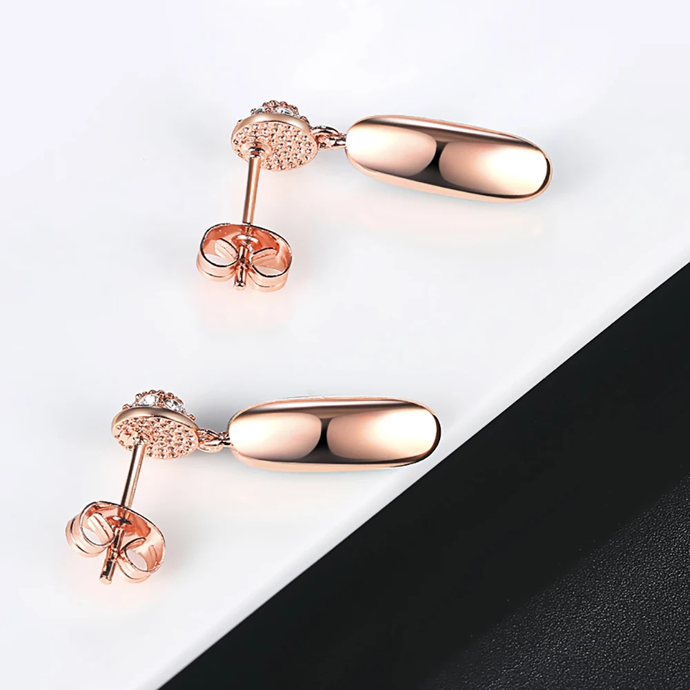 От Double Fair новый OL Стиль синего цвета с украшением в виде кристаллов Висячие