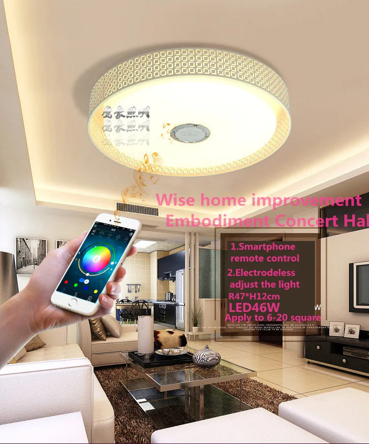 Современные Автоматические Потолок ПРИВЕЛО Накладные Панели Bluetooth APP