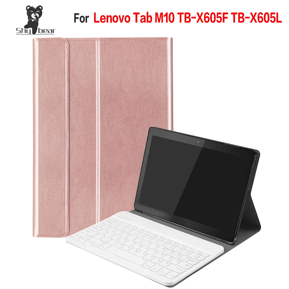 Чехол-клавиатура для lenovo Tab M10 TB-X605F TB-X605L съемный чехол-клавиатура из искусственной кожи с Bluetooth