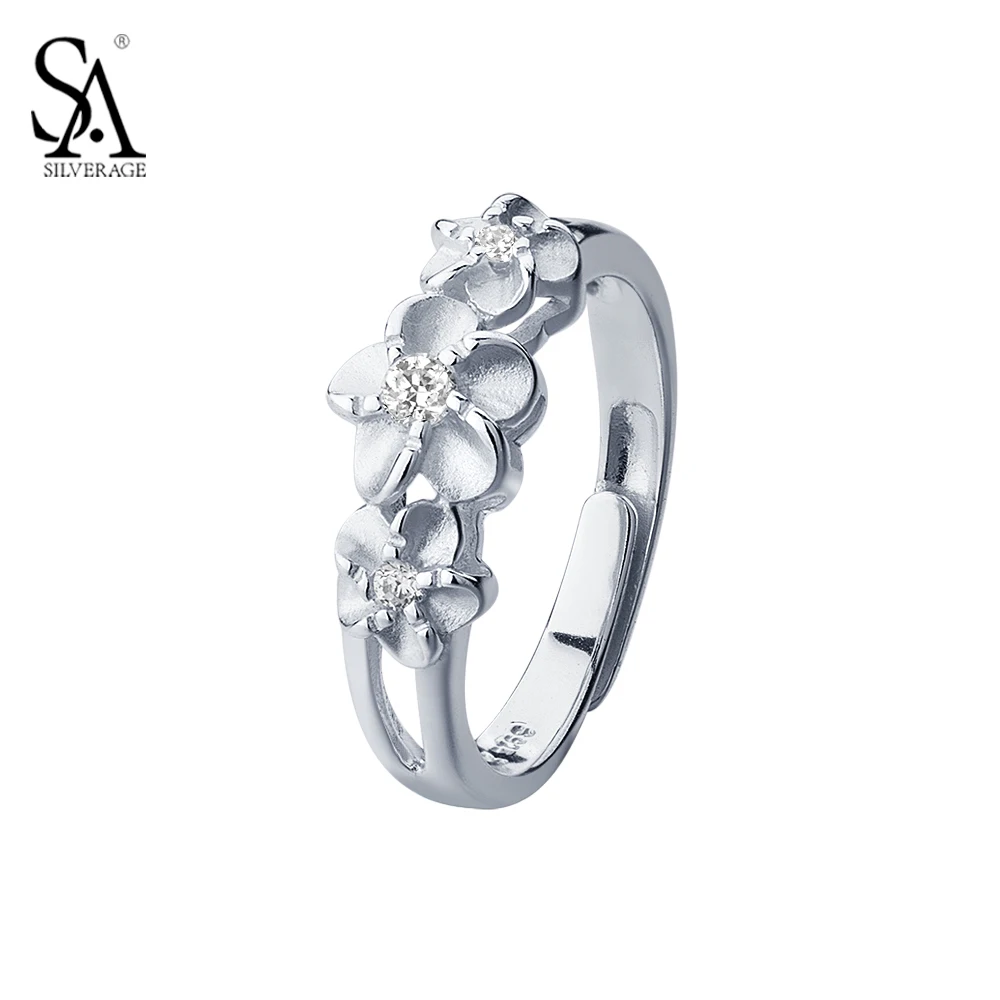 Изысканные Женские Кольца 925 Sterting Серебряные Кубический Цирконий CZ с Тройным