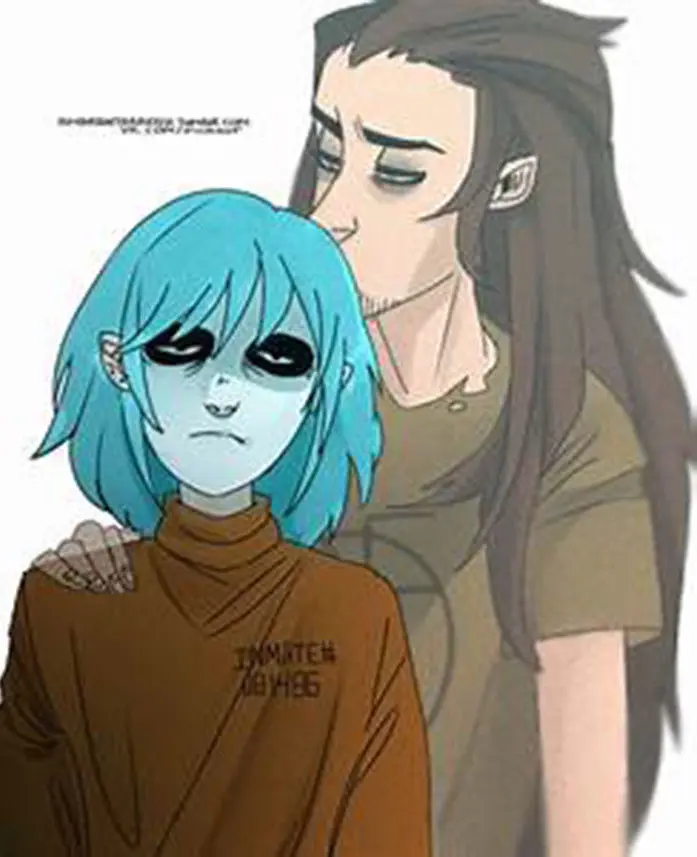 Sallyface Ларри 70 см длинные коричневые смешанные термостойкие волосы косплей костюм