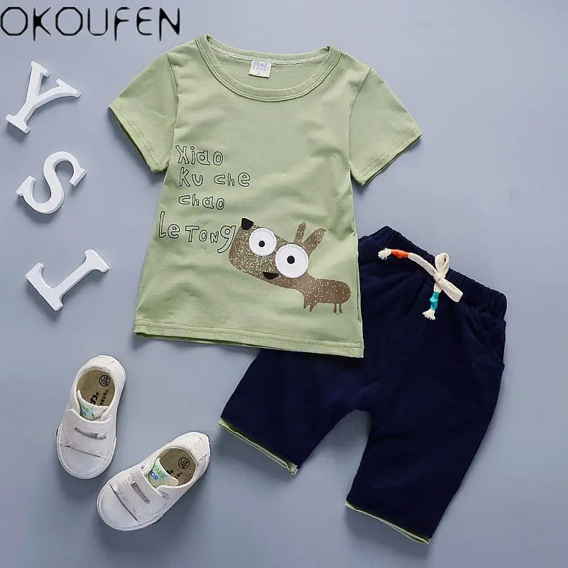 Infant Kids Boys Boy Clothes Clothing Outfits Sets Toddler Suits T-shirt + Pants |