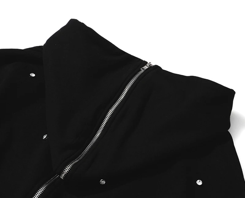 TWOTWINSTYLE, Лоскутная Толстовка со стразами для женщин, воротник с лацканами, пуловеры с длинными рукавами, свитшоты для женщин, Новинка осени года